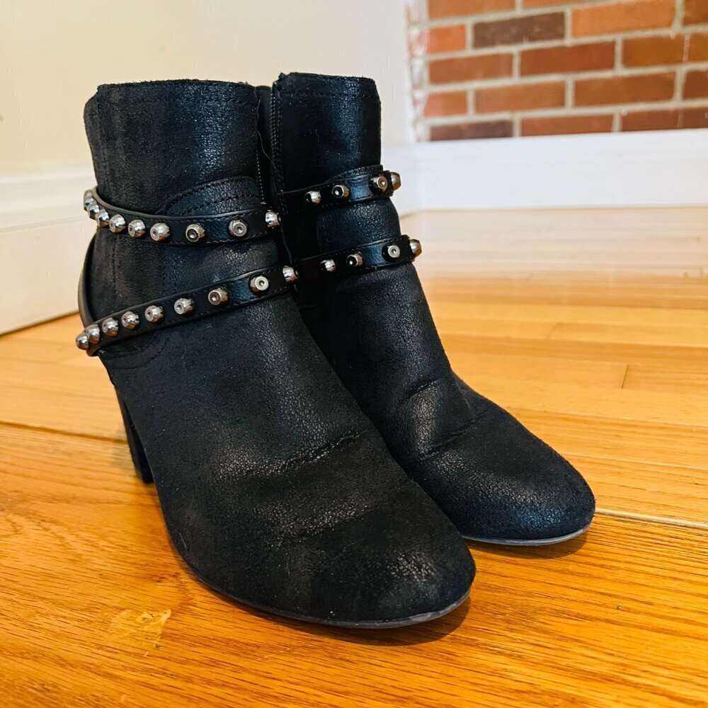 Simply Vera Vera Wang Moto Women's High Heel Ankle Boots Size 8.5 US - Picture 5 of 16